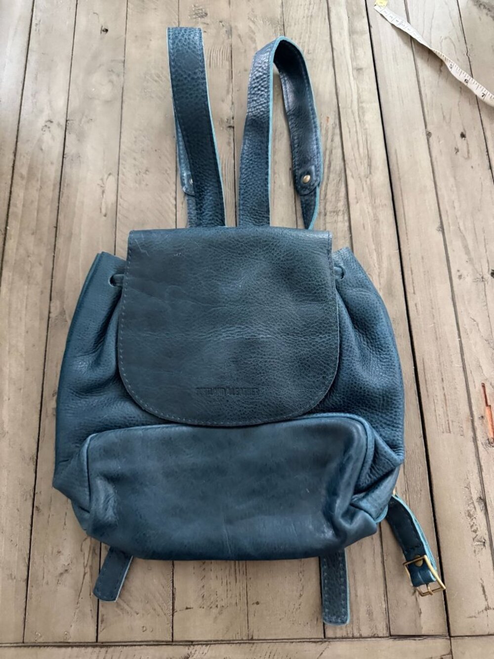 Portland Leather OG Lagoon Blue Bucket Backpack Leather